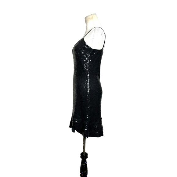 Aqua black sequin sleeveless  mini dress size M - Picture 10 of 14